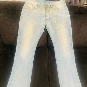 DIESEL Straight Leg Cut Jeans